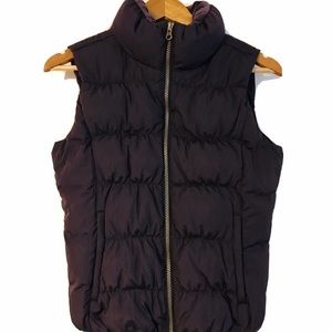 Eddie Bauer XS Purple Goose Down Puffy Vest Jacket